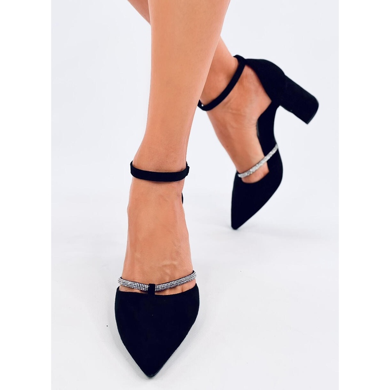 Ayari Décolleté nere con cinturino e tacco alto nero 2