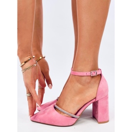 Ayari Décolleté rosa con cinturino e tacco alto 2