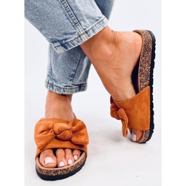 Ciabattine Kiara Camel in sughero marrone 1