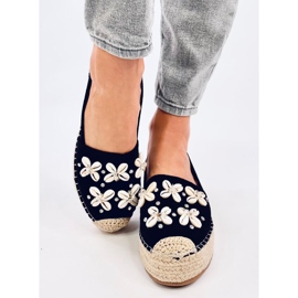 Elif Espadrillas nere con conchiglia nero 1