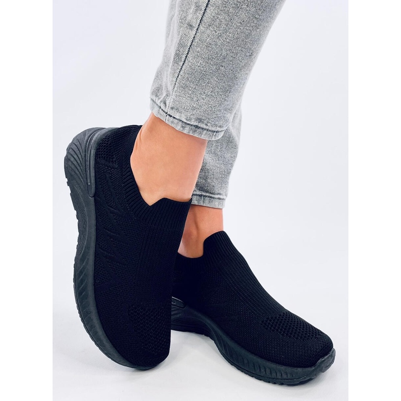 Scarpe sportive a calza Fourny Allblack nero 2