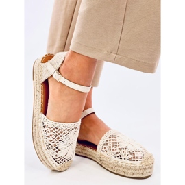 Premat Sandali espadrillas traforati beige 2