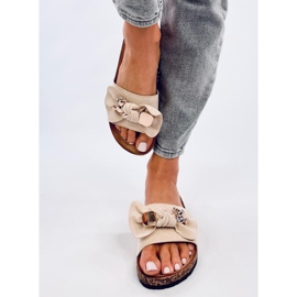 Loups Pantofole in sughero beige con orsetto 1