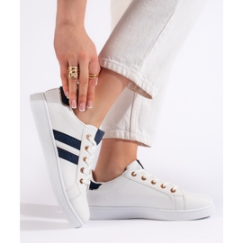 Sneakers bianche da donna stringate bianca 1