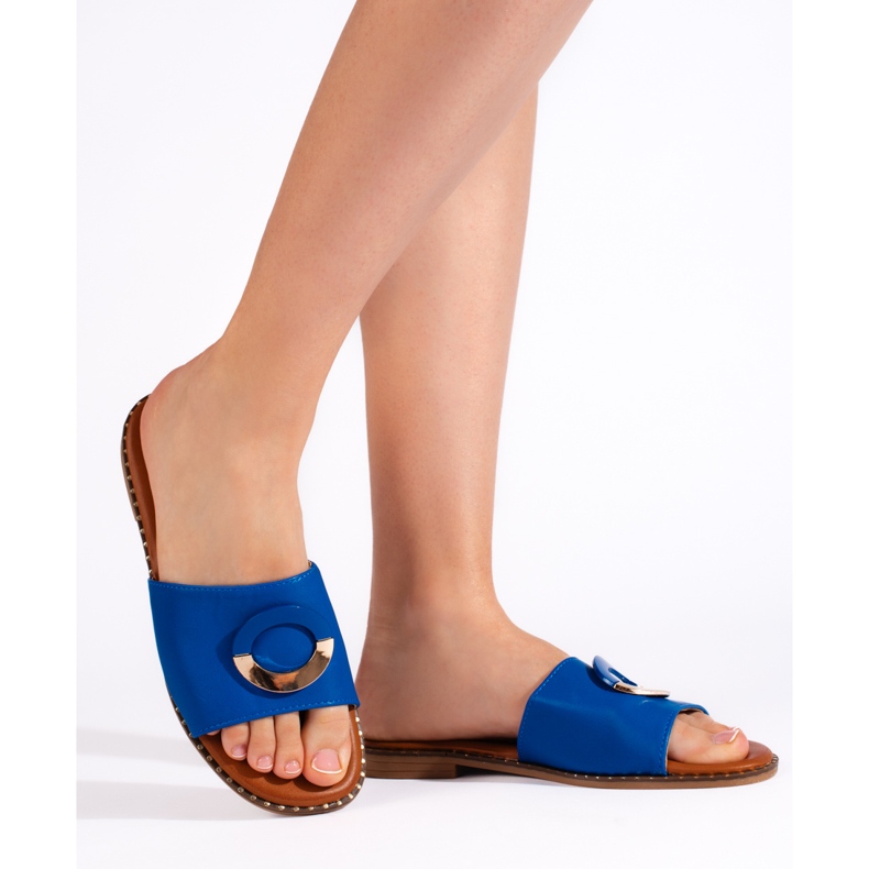 Infradito basse da donna di colore blu 2