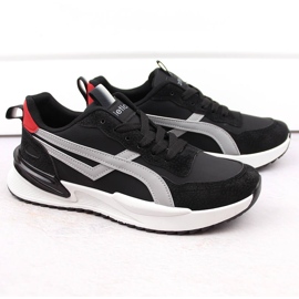 Scarpe stringate sportive nere da uomo Atletico 23721 nero 1