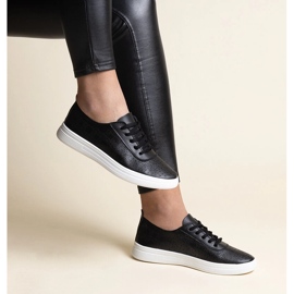 Sneaker Whitley in ecopelle nera nero 1