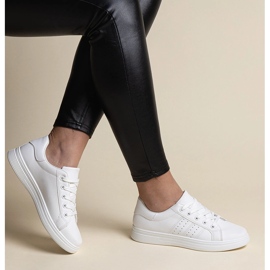 Sneakers bianche in ecopelle di Cathleen bianco 1
