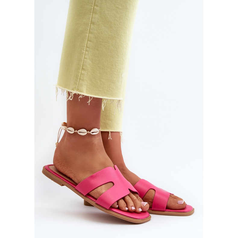 Infradito piatte da donna con ritagli Fucsia Fiviama rosa 2