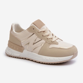 Sneakers Beige da Donna Realizzate in Eco Pelle Kaimans 1