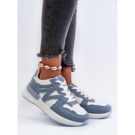 Sneakers Denim da Donna Realizzate in Eco Pelle, Kaimans Blu 2
