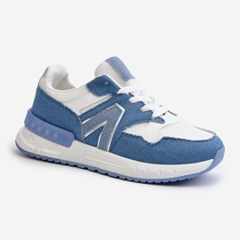 Sneakers Denim da Donna Realizzate in Eco Pelle, Colore Blu Vinelli 1