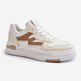 Sneakers Platform da Donna Realizzate in Eco Pelle, Lynnette Beige 1