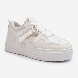 Sneakers Platform da Donna in Eco Pelle, Colore Bianco bianca 1
