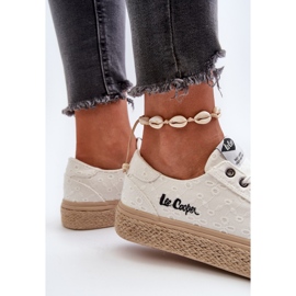 Sneakers In Pizzo Da Donna Con Intreccio Lee Cooper LCW-24-44-2425 Bianco 1