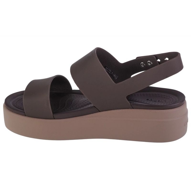 Sandali Crocs Brooklyn con zeppa bassa 206453-2ZL marrone 1