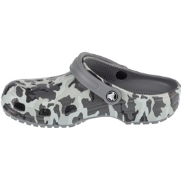 Infradito Crocs Classic Spray Camo Kids Clog 207594-097 grigio 1