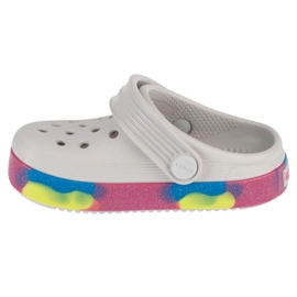 Infradito Crocs Off Court Glitter Band Clog T 209717-1FS bianca 1
