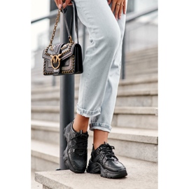 News Scarpe Sportive da Donna Chunky Sneakers Nere Toderus nero 2