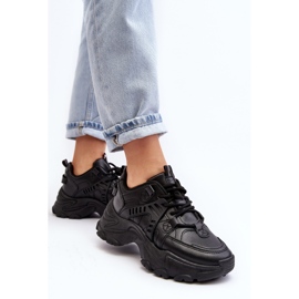 News Scarpe Sportive da Donna Chunky Sneakers Nere Toderus nero 1