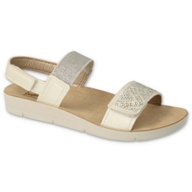 Sandali da bambino Befado 068Y001 con paillettes bianche bianco 1