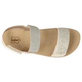 Sandali da bambino Befado 068Y001 con paillettes bianche bianco 4