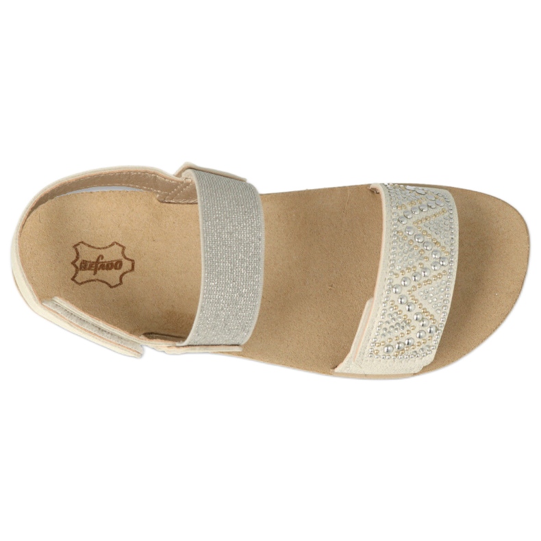 Sandali da bambino Befado 068Y001 con paillettes bianche bianco 4