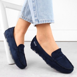 Mocassini Potocki W WOL240B in pelle scamosciata, blu navy 1