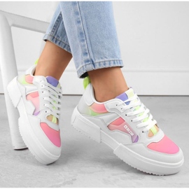 Scarpe sportive con plateau Big Star INT2002, bianco-multicolor 1