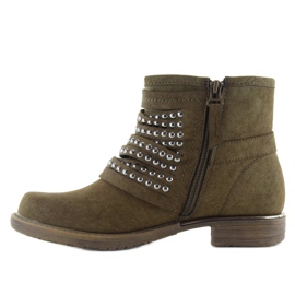 Stivali stile militare 888-2 cachi verde 2