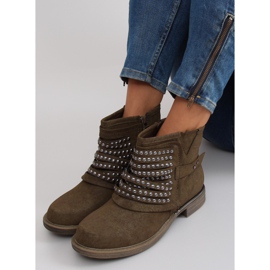 Stivali stile militare 888-2 cachi verde 1