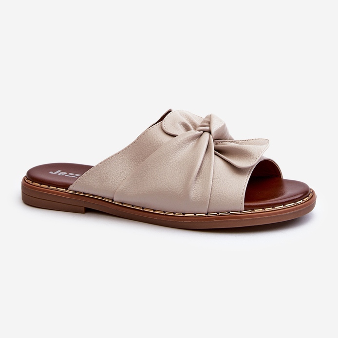 Infradito con tacco piatto da donna Beige Nelvira 1