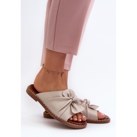 Infradito con tacco piatto da donna Beige Nelvira 2