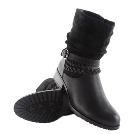 Stivali in stile militare 632-pa neri nero 1