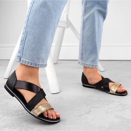 Sandalo slip on da donna nero Jezzi 3882 2
