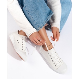 Classica sneaker da donna Shelovet bianca bianco 1