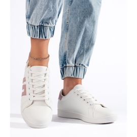 Sneakers da donna bianche e rosa bianco 2