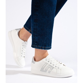 Sneakers da donna bianche e argento bianco 2