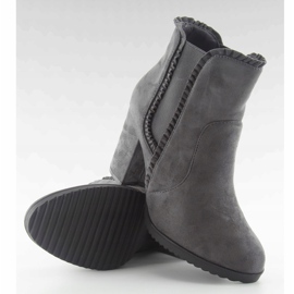 Stivali con tacco alto con volant m269p Grey grigio 2
