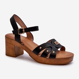 Sandali Con Tacco Alto Da Donna In Eco Pelle, Colore Nero Assames 1