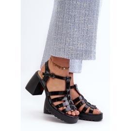 Vinceza Sandali da donna in vernice con tacco alto, Aninifer Nero 2