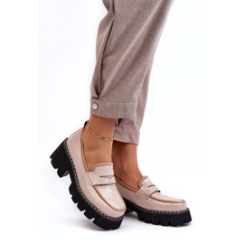 S.Barski Mocassini da Donna in Pelle D&amp;A MR870-32 Beige 1