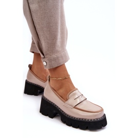 S.Barski Mocassini da Donna in Pelle D&amp;A MR870-32 Beige 3