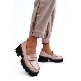 S.Barski Mocassini da Donna in Pelle D&amp;A MR870-32 Beige 2