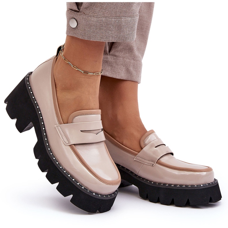 S.Barski Mocassini da Donna in Pelle D&amp;A MR870-32 Beige 4