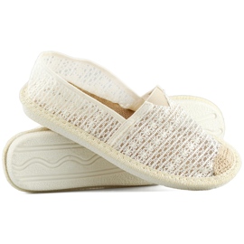 Espadrillas in rete beige, espadrillas ariose da donna 1