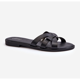 Infradito Piatti da Donna In Ecopelle, Nero Rosalini 1