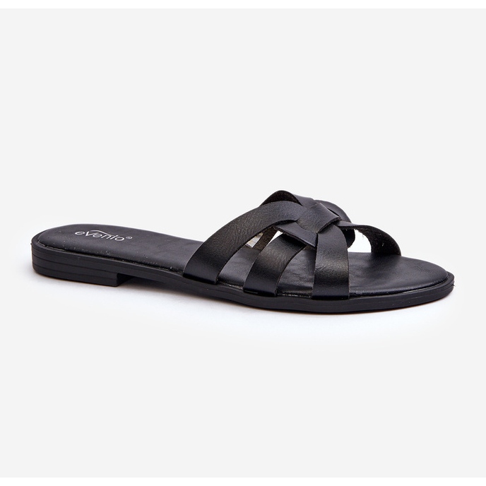 Infradito Piatti da Donna In Ecopelle, Nero Rosalini 1