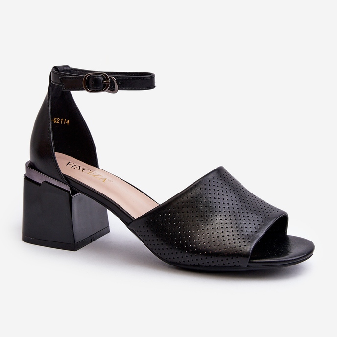 Vinceza Sandali con Tacco Alto da Donna, Realizzati in Eco Pelle, Horissa Nero 1