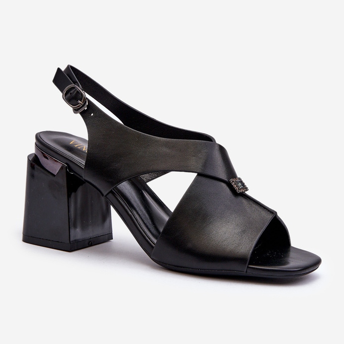 Vinceza Sandali Eleganti da Donna con Tacco Alto, Eco Pelle, Asellesa Nero 1